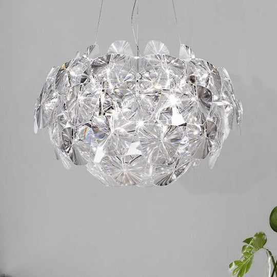 Modern Acrylic Pendant Lighting Fixture - 24/28.5/43 Wide Clear Ceiling Suspension Lamp