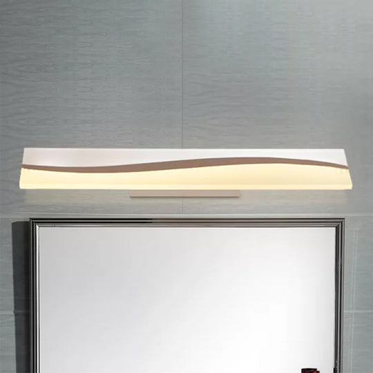 Rectangular Led Vanity Mirror Lamp 16/19.5/23 Wide Water And Fog Resistant In Warm/White