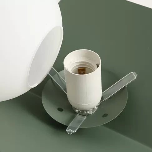 Macaron Loft Flush Mount Light: Orb Shade Frosted Glass 1-Bulb Ceiling Fixture For Hallway