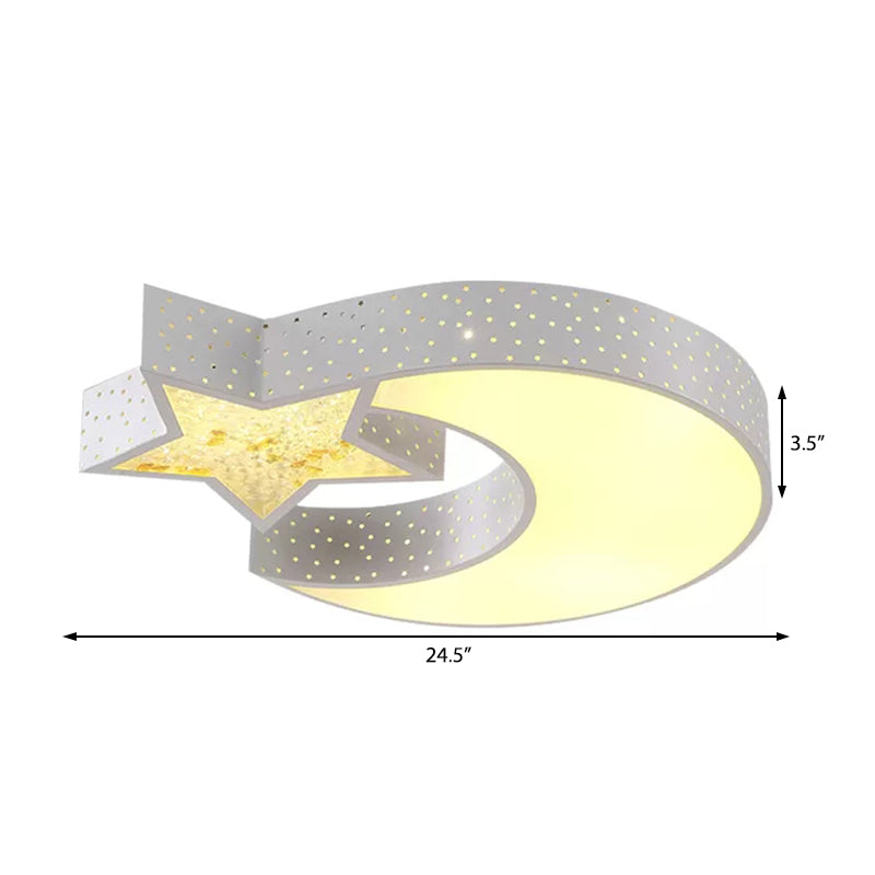 Hollow Star Moon Led Ceiling Light For Kids’ Study Room