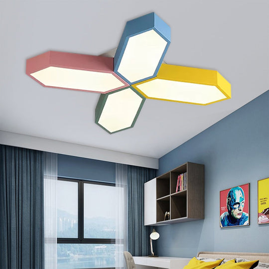 Nordic Led Cross Ceiling Lamp For Study Room And Kindergarten