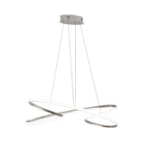 31.5’’ / 39’’ Wide Twist Acrylic Chandelier Led Pendant Light In Chrome/Gold - Warm Lighting