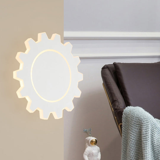 Minimalistic Led Wall Sconce: Acrylic Black/White Finish Warm/White Light White /