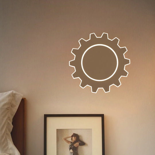 Minimalistic Led Wall Sconce: Acrylic Black/White Finish Warm/White Light