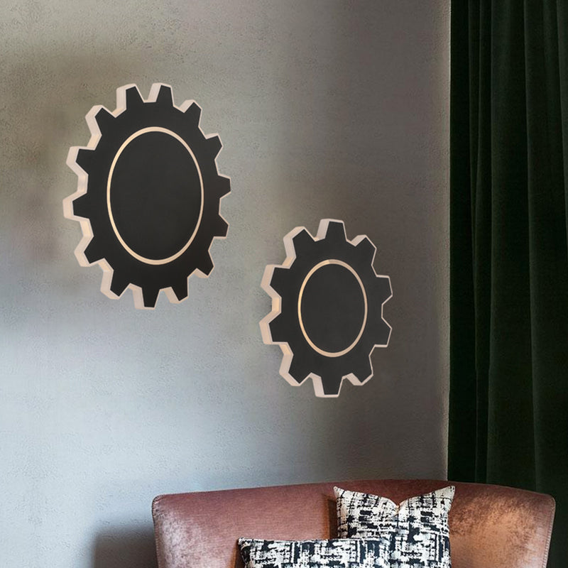 Minimalistic Led Wall Sconce: Acrylic Black/White Finish Warm/White Light Black / White