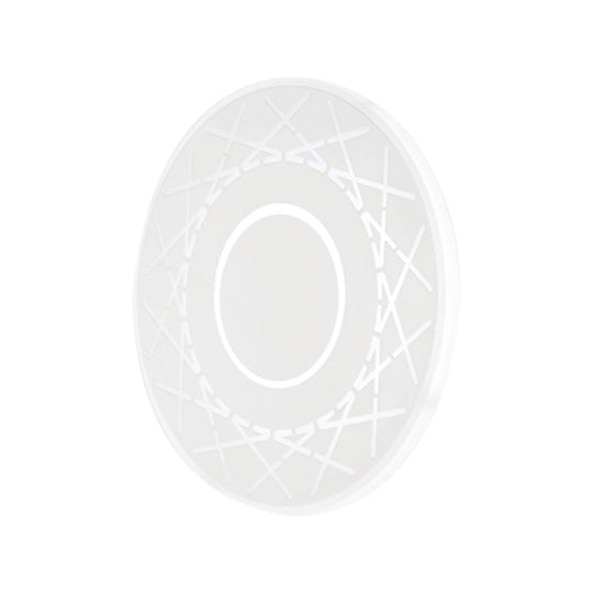 Contemporary Acrylic Disk Wall Light: Black/White Led Sconce Fixture For Living Room - Warm/White
