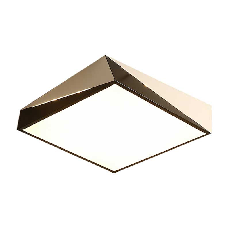 Stylish Split Design Led Flush Mount In Black And White With Warm/White Light For Living Room