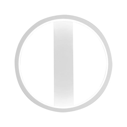Led Wall Sconce With Acrylic Shade: Simple Style White Round/Square Design Warm/White Light