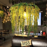 Vintage Metal 1-Head Black Led Pendant Lamp For Plant Restaurant Hanging Design With Down Lighting
