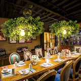 Modern Metal Black Ceiling Light With Exposed Bulb - Retro Led Suspension Lighting Fixture Plant