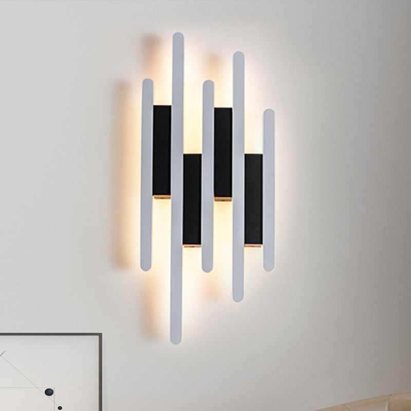 Modern Linear Led Wall Sconce In Acrylic White - Mounted Bedside Light Warm/White 12.5/16.5/20.5 H