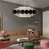 Contemporary Acrylic Oval Chandelier: Led Hanging Pendant Lamp For Living Room - 16/19.5/23.5 Wide
