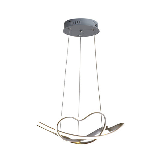 Modernist Led Hanging Light Kit - 16’/19.5’ Wide Grey Twisted Chandelier Lamp With Acrylic Leds