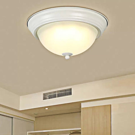 Flush Mount Milk Glass Macaron Loft Ceiling Light For Hallway Bathrooms White / 13