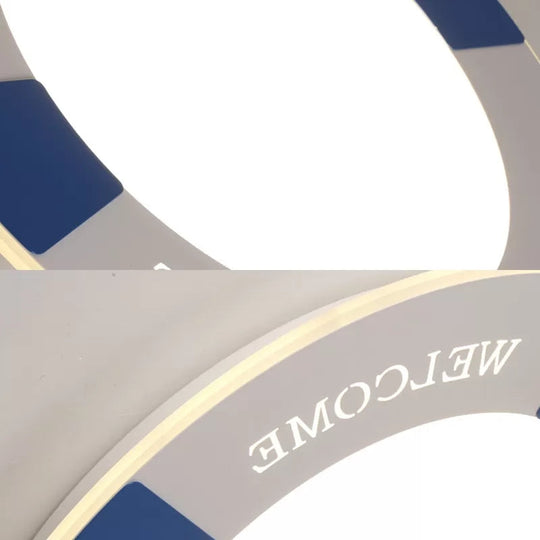 Cartoon Led Flush Mount Ceiling Light For Child’s Bedroom Swim Ring