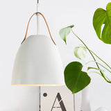 Modern Metallic Dome Down Ceiling Lamp - 1-Head Hanging Light For Living Room Green/White/Grey White