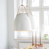 Modern Metallic Dome Down Ceiling Lamp - 1-Head Hanging Light For Living Room Green/White/Grey
