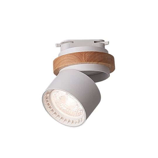 Adjustable Led Grey/Green/White Flush Mount: Modern Metallic Cylindrical Lighting In Macaron Style