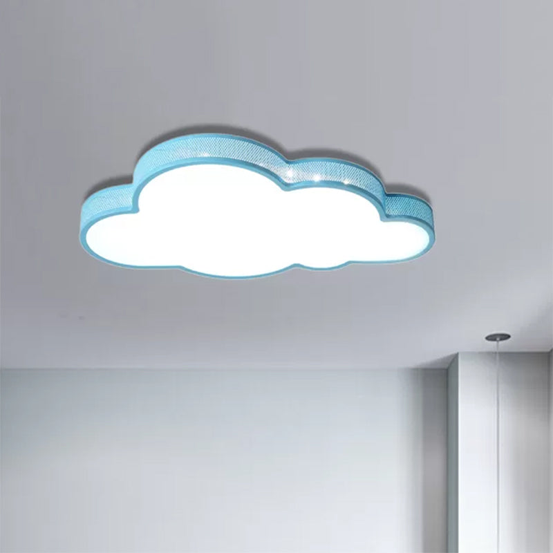 Macaron Perforated Cloud Ceiling Lamp – Metal And Acrylic Flush Mount For Hallway Led Light