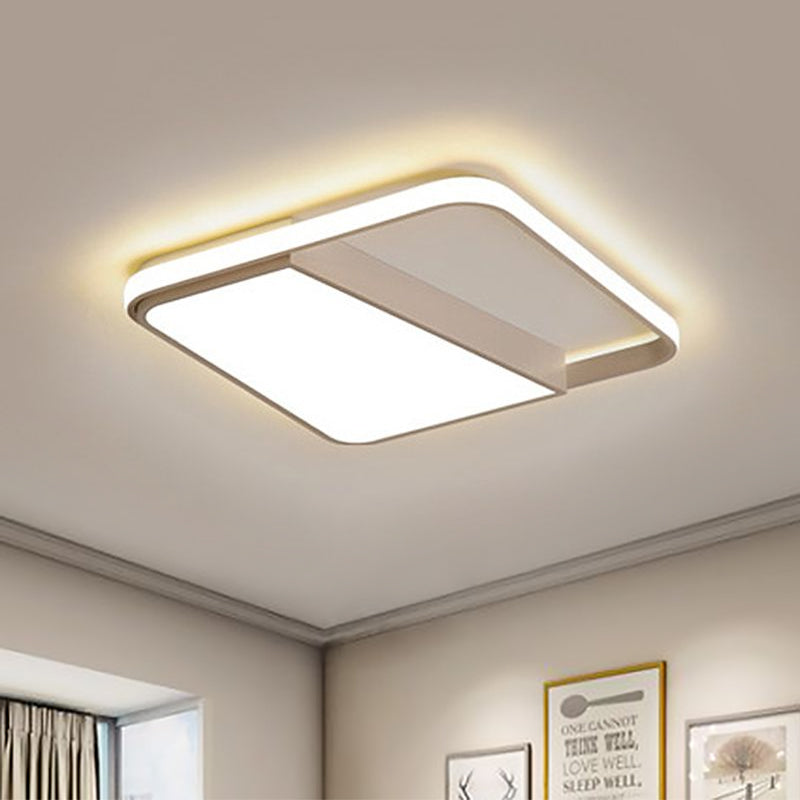 Modern Acrylic Led Box Ceiling Lamp In Warm/White Light - Remote Control Dimmable