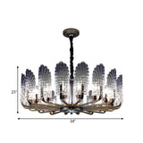 Contemporary Crystal And Metal Chandelier With Radial Lights In Brass Finish - 8/9/10 Lamps