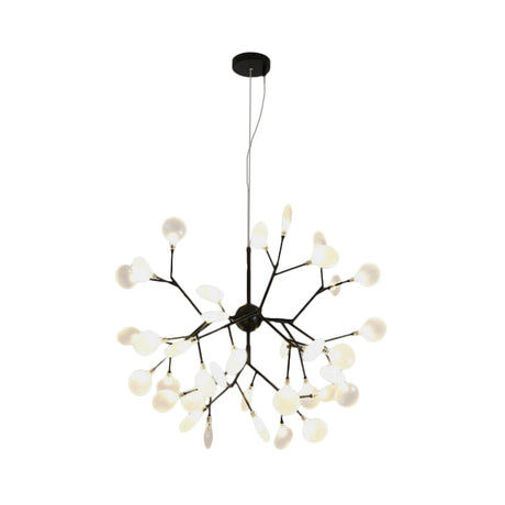 Modern Heracleum Chandelier With Opaline Glass 36/45/54 Heads Black/Gold