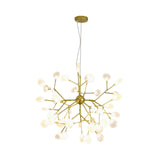 Modern Heracleum Chandelier With Opaline Glass 36/45/54 Heads Black/Gold