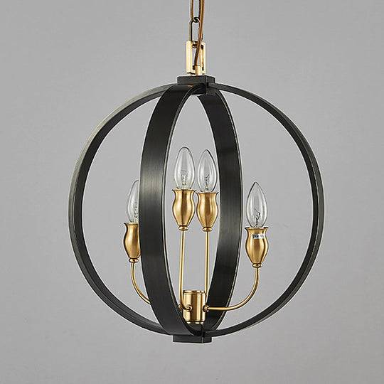 Classic Black Metal Chandelier - 4/8 Lights Ceiling Light Candelabra Style. Perfect For Living Room