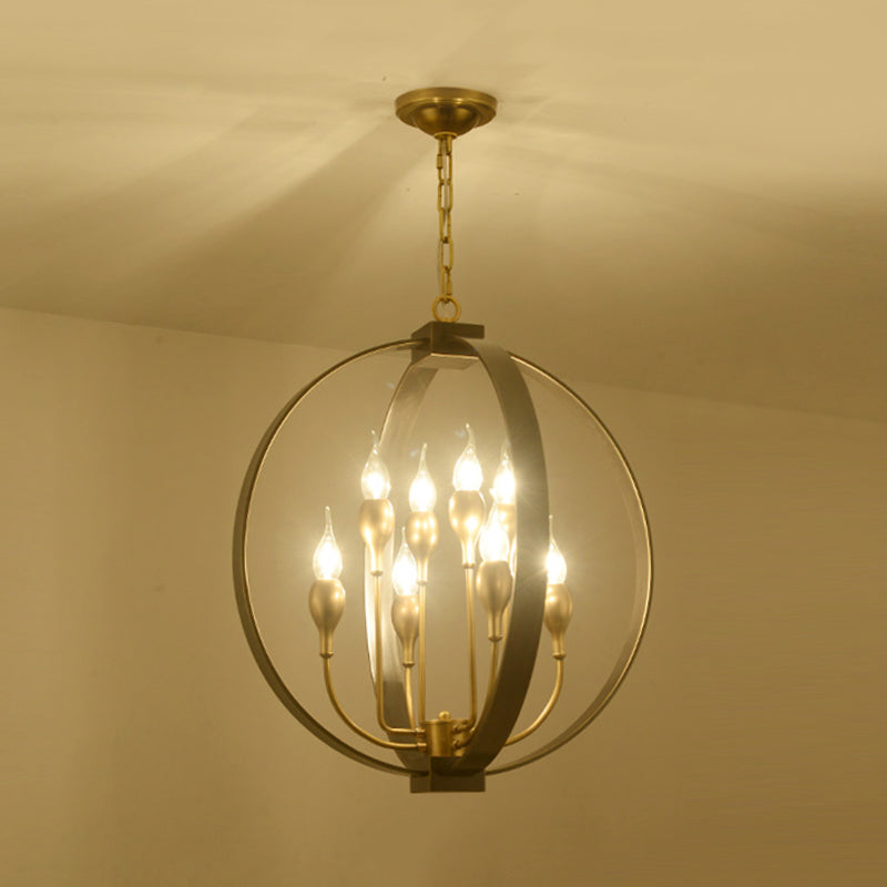 Classic Black Metal Chandelier - 4/8 Lights Ceiling Light Candelabra Style. Perfect For Living Room