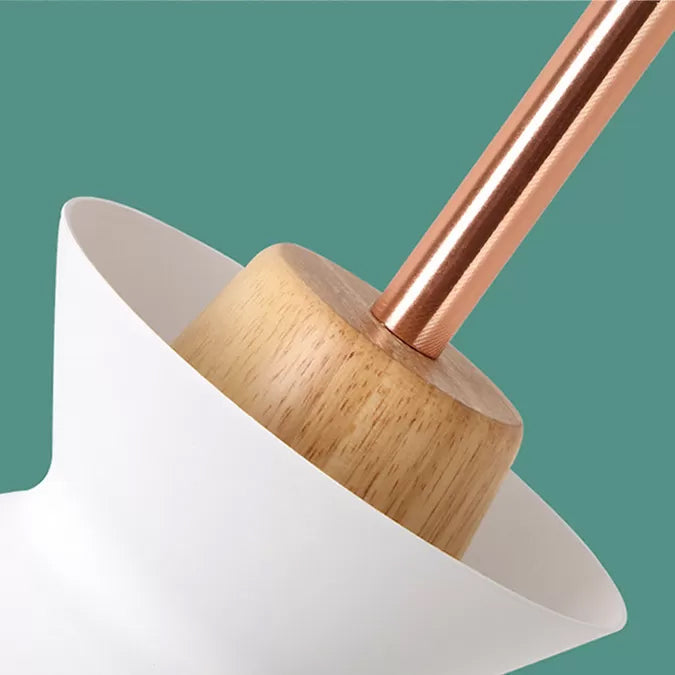 Contemporary Gray/White Bell Shade Pendant Ceiling Lamp - Metallic Indoor Hanging Light With 1 Bulb