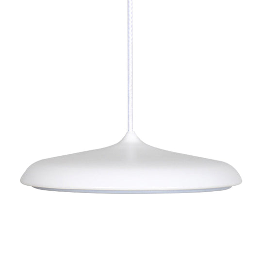 Modern Metal Pendant Light With White/Pink/Yellow Shade - 10/16 Diameter Warm/White Lighting