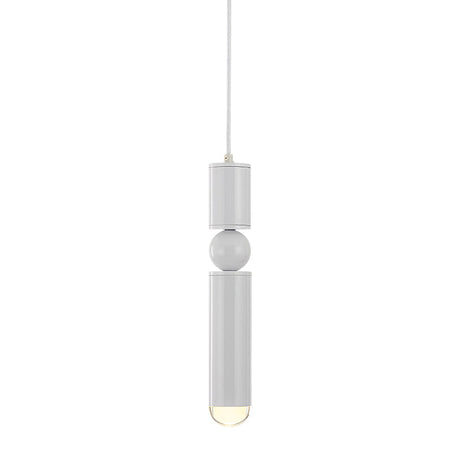 Modern Tube Hanging Light - Metal Black/White/Brass Led Suspension Pendant For Dining Room Warm