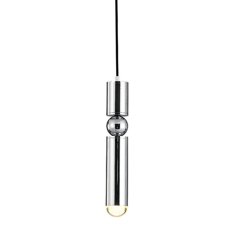 Modern Tube Hanging Light - Metal Black/White/Brass Led Suspension Pendant For Dining Room Warm