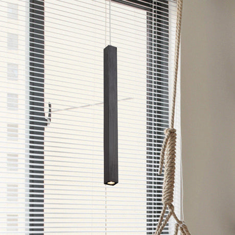 Modern Cuboid Metal Ceiling Light - Black/White Single Head Led Pendant Fixtures For Living Room