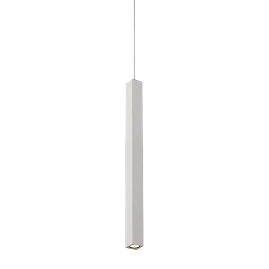 Modern Cuboid Ceiling Light - Single Head Metal Pendant Fixture For Living Room Black/White Led