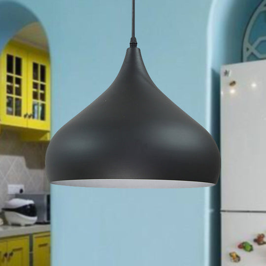 12.5/16.5 Wide Dome Pendant Lighting Modern Iron Hanging Light - 1 Black/White/Red

Note: Although