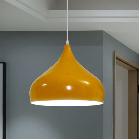 12.5/16.5 Wide Dome Pendant Lighting Modern Iron Hanging Light - 1 Black/White/Red

Note: Although