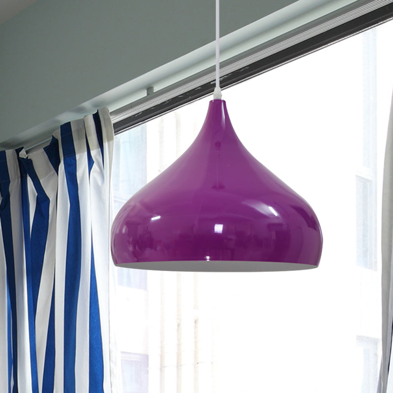 12.5/16.5 Wide Dome Pendant Lighting Modern Iron Hanging Light - 1 Black/White/Red

Note: Although