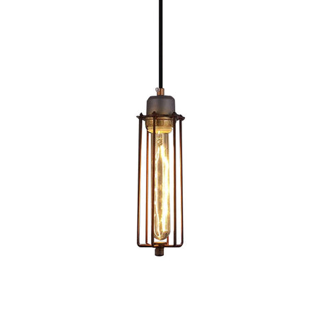 Vintage Metal Tube Pendant Light: Stylish Ceiling Fixture For Restaurants With Adjustable Cord And