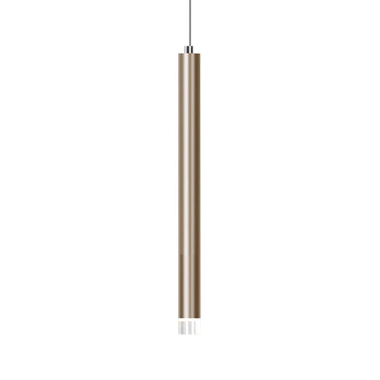 Modern Gold Flute Ceiling Pendant Light For Bar Counter - Led Warm/White 12’/19.5’/23.5’ Height