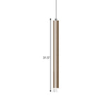 Modern Metal Flute Pendant Light - 1 Head Gold Led For Bar Counter Warm/White 12/19.5/23.5 Height
