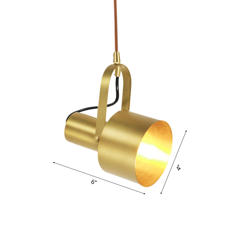 Adjustable Metal Ceiling Pendant Light Fixture - Retro Stylish 4’/5’ Dia Brushed Brass Living