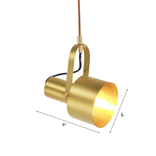 Adjustable Metal Ceiling Pendant Light Fixture - Retro Stylish 4’/5’ Dia Brushed Brass Living