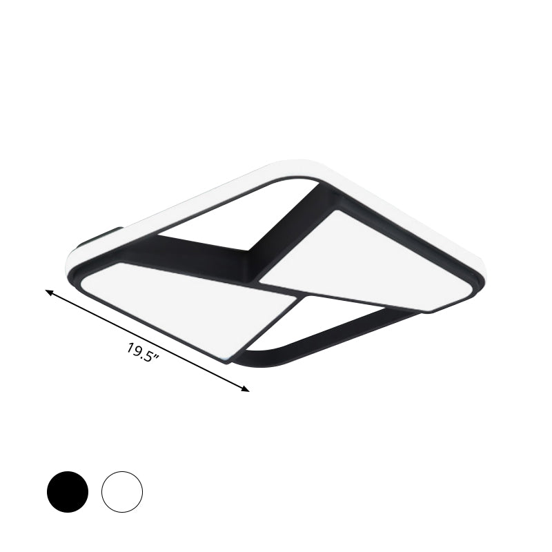 Nordic Style Led Ceiling Light In Black/White – Warm/White Lighting