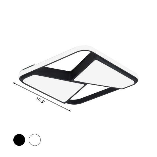 Nordic Style Led Ceiling Light In Black/White – Warm/White Lighting