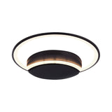 Led Bedroom Ceiling Light - 16/19.5/23.5 Wide Circle Acrylic Shade In White/Black Warm/White