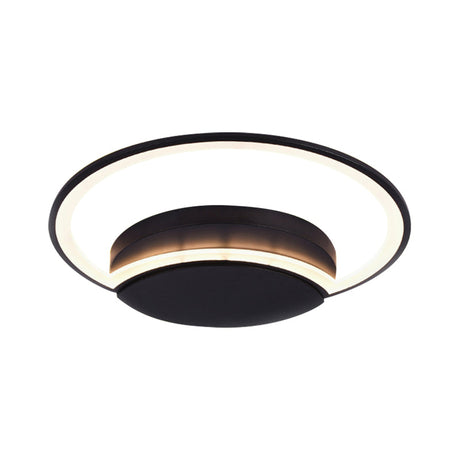 Led Bedroom Ceiling Light - 16/19.5/23.5 Wide Circle Acrylic Shade In White/Black Warm/White