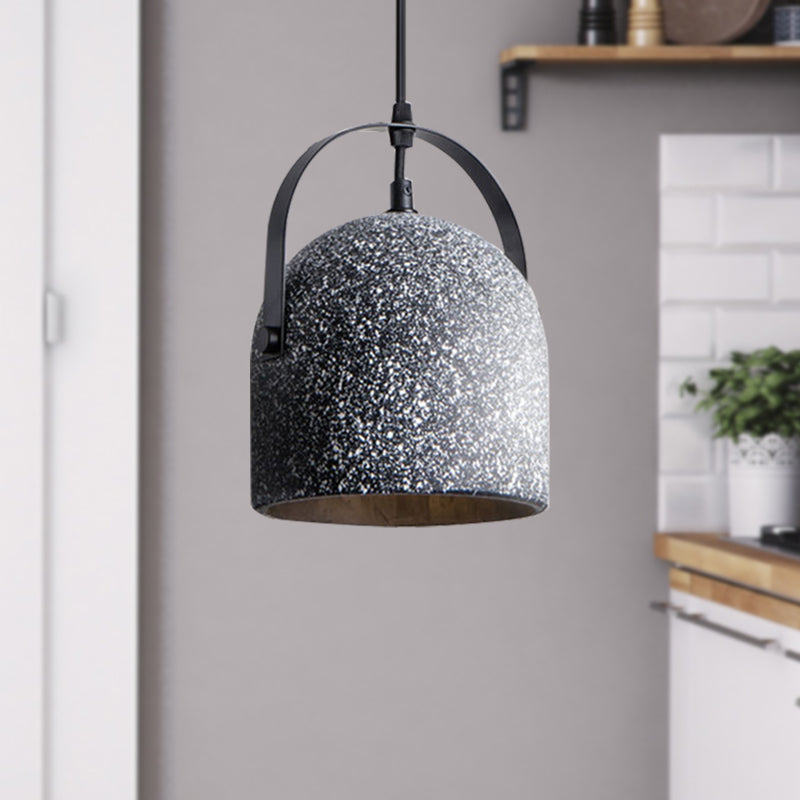 Nordic Cement Dome Pendant Light - 1 Black/Gray/White