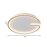 Modern White Led Flush Mount Lamp - Round Acrylic Bedroom Light 16’/19.5’ Dia G - Pattern Warm/White