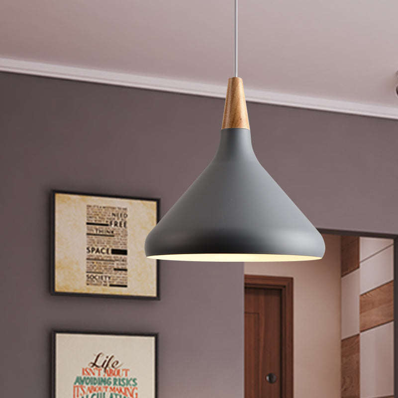 7’/11’/15’ W Cone Dining Table Pendant Light - Simple Metallic Design Adjustable Cord